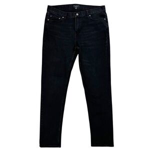 Banana Republic Mens Skinny Straight Jeans 35 x 34 Black Stretch Minimalist